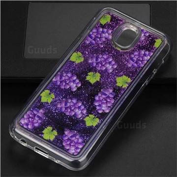 Purple Grape Glassy Glitter Quicksand Dynamic Liquid Soft Phone Case for Samsung Galaxy J5 2017 J530 Eurasian