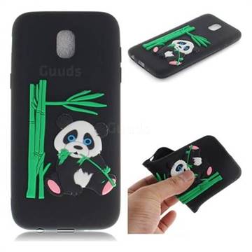 Panda Eating Bamboo Soft 3D Silicone Case for Samsung Galaxy J5 2017 J530 Eurasian - Black