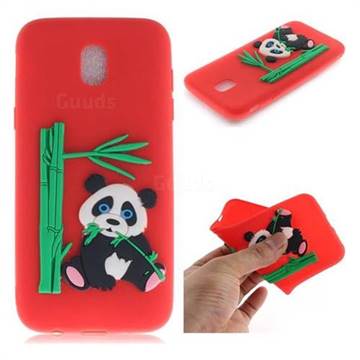 Panda Eating Bamboo Soft 3D Silicone Case for Samsung Galaxy J5 2017 J530 Eurasian - Red