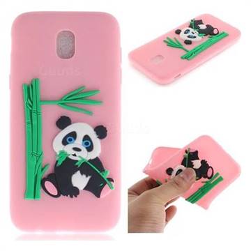 Panda Eating Bamboo Soft 3D Silicone Case for Samsung Galaxy J5 2017 J530 Eurasian - Pink