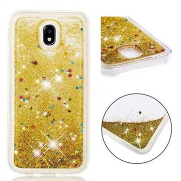 Dynamic Liquid Glitter Quicksand Sequins TPU Phone Case for Samsung Galaxy J5 2017 J530 Eurasian - Golden