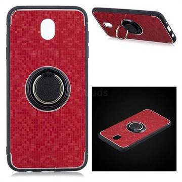 Luxury Mosaic Metal Silicone Invisible Ring Holder Soft Phone Case for Samsung Galaxy J5 2017 J530 Eurasian - Red