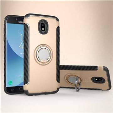 Armor Anti Drop Carbon PC + Silicon Invisible Ring Holder Phone Case for Samsung Galaxy J5 2017 J530 Eurasian - Champagne