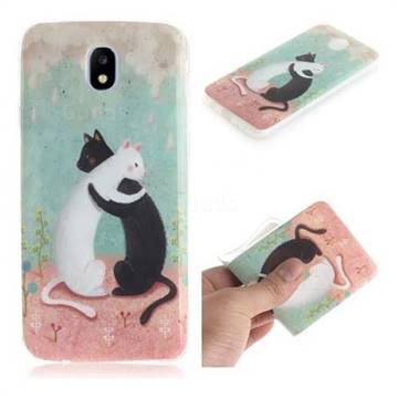 Black and White Cat IMD Soft TPU Cell Phone Back Cover for Samsung Galaxy J5 2017 J530 Eurasian