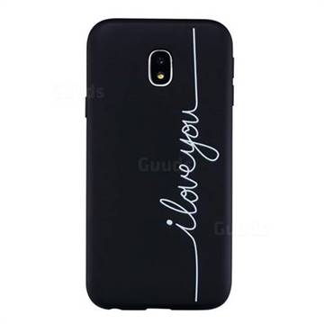 Love Stick Figure Matte Black TPU Phone Cover for Samsung Galaxy J5 2017 J530 Eurasian