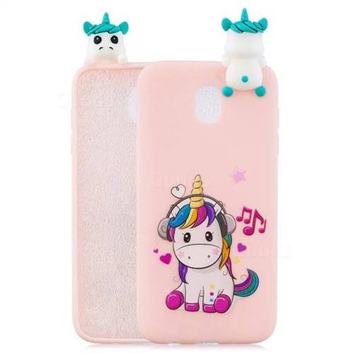 Music Unicorn Soft 3D Climbing Doll Soft Case for Samsung Galaxy J5 2017 J530 Eurasian