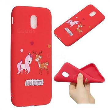 Unicorn Deer Anti-fall Frosted Relief Soft TPU Back Cover for Samsung Galaxy J5 2017 J530 Eurasian