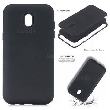Matte PC + Silicone Shockproof Phone Back Cover Case for Samsung Galaxy J5 2017 J530 Eurasian - Black