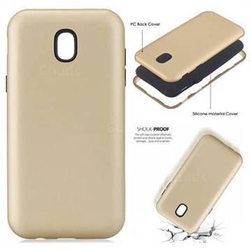 Matte PC + Silicone Shockproof Phone Back Cover Case for Samsung Galaxy J5 2017 J530 Eurasian - Goldden