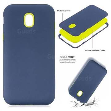 Matte PC + Silicone Shockproof Phone Back Cover Case for Samsung Galaxy J5 2017 J530 Eurasian - Dark Blue