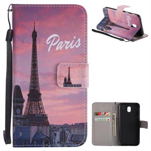 Paris Eiffel Tower PU Leather Wallet Case for Samsung Galaxy J5 2017 J530 Eurasian