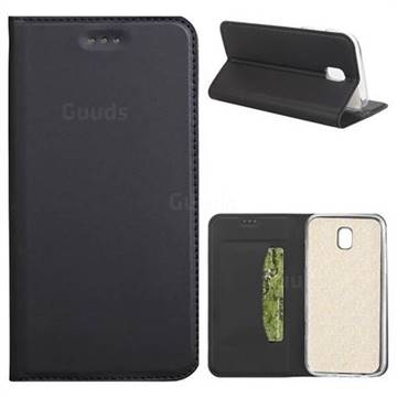 Ultra Slim Automatic Suction Leather Wallet Case for Samsung Galaxy J5 2017 J530 Eurasian - Black