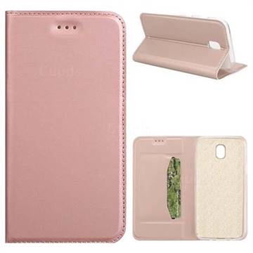 Ultra Slim Automatic Suction Leather Wallet Case for Samsung Galaxy J5 2017 J530 Eurasian - Rose Gold