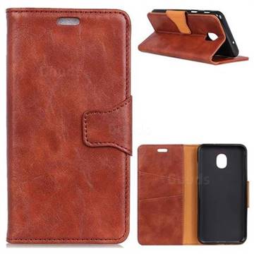 MURREN Luxury Crazy Horse PU Leather Wallet Phone Case for Samsung Galaxy J5 2017 J530 Eurasian - Brown