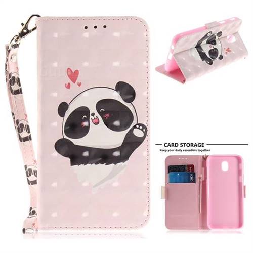 Heart Cat 3D Painted Leather Wallet Phone Case for Samsung Galaxy J5 2017 J530 Eurasian