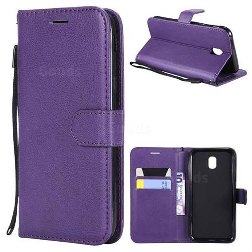 Retro Greek Classic Smooth PU Leather Wallet Phone Case for Samsung Galaxy J5 2017 J530 Eurasian - Purple
