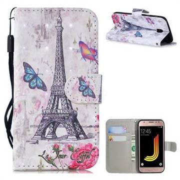 Paris Tower 3D Painted Leather Wallet Phone Case for Samsung Galaxy J5 2017 J530 Eurasian