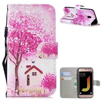 Tree House 3D Painted Leather Wallet Phone Case for Samsung Galaxy J5 2017 J530 Eurasian