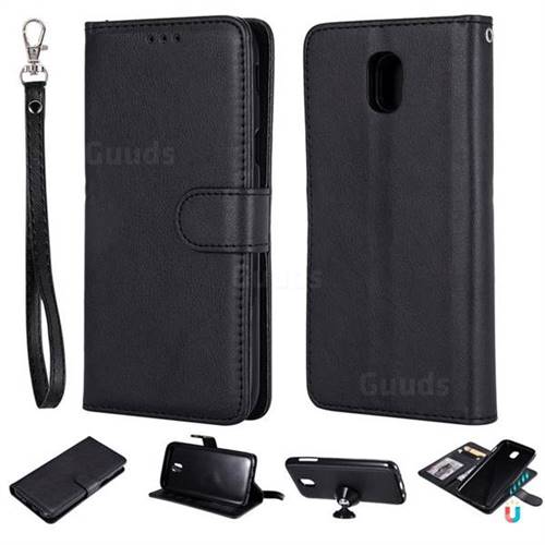 Retro Greek Detachable Magnetic PU Leather Wallet Phone Case for Samsung Galaxy J5 2017 J530 Eurasian - Black