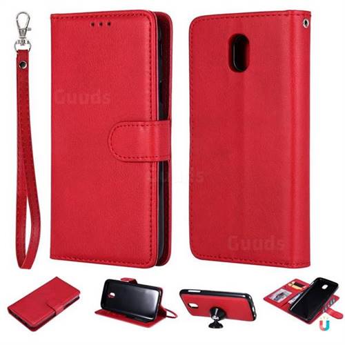 Retro Greek Detachable Magnetic PU Leather Wallet Phone Case for Samsung Galaxy J5 2017 J530 Eurasian - Red