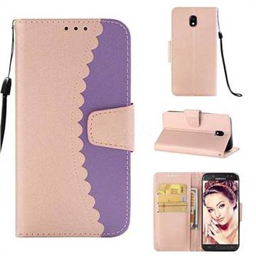 Lace Stitching Mobile Phone Case for Samsung Galaxy J5 2017 J530 Eurasian - Purple