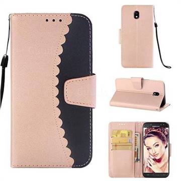 Lace Stitching Mobile Phone Case for Samsung Galaxy J5 2017 J530 Eurasian - Black