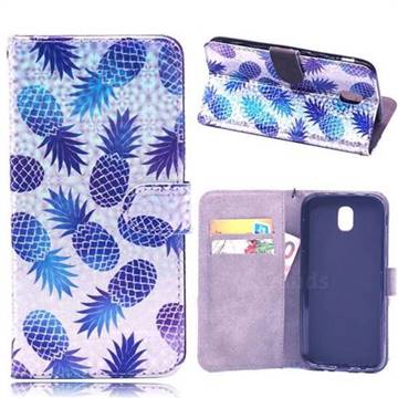 Pineapple Laser Light PU Leather Wallet Case for Samsung Galaxy J5 2017 J530 Eurasian