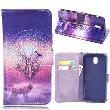 Elk Deer Laser Light PU Leather Wallet Case for Samsung Galaxy J5 2017 J530 Eurasian