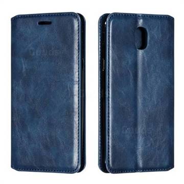 Retro Slim Magnetic Crazy Horse PU Leather Wallet Case for Samsung Galaxy J5 2017 J530 Eurasian - Blue