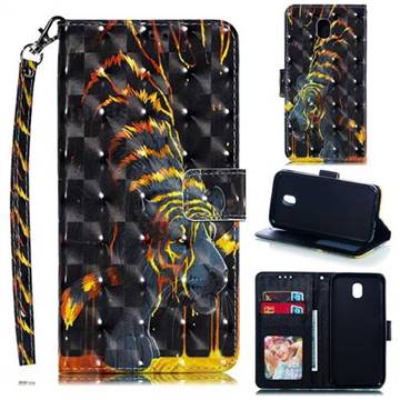 Tiger Totem 3D Painted Leather Phone Wallet Case for Samsung Galaxy J5 2017 J530 Eurasian