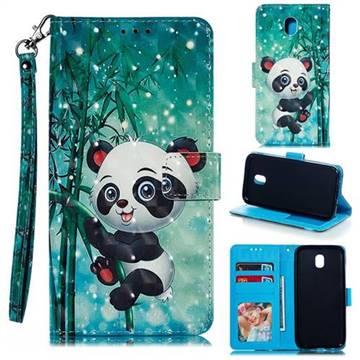 Cute Panda 3D Painted Leather Phone Wallet Case for Samsung Galaxy J5 2017 J530 Eurasian