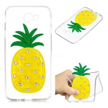 Yellow Pineapple Liquid Quicksand Soft 3D Cartoon Case for Samsung Galaxy J5 Prime