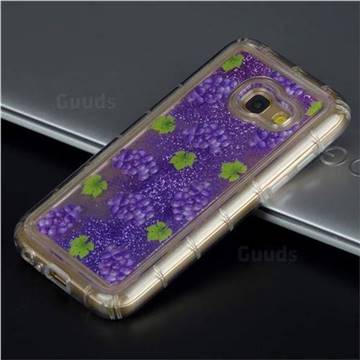 Purple Grape Glassy Glitter Quicksand Dynamic Liquid Soft Phone Case for Samsung Galaxy J5 Prime
