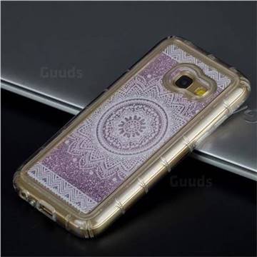 Mandala Glassy Glitter Quicksand Dynamic Liquid Soft Phone Case for Samsung Galaxy J5 Prime