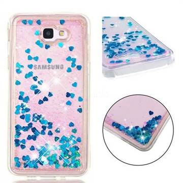 Dynamic Liquid Glitter Quicksand Sequins TPU Phone Case for Samsung Galaxy J5 Prime - Blue