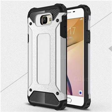 King Kong Armor Premium Shockproof Dual Layer Rugged Hard Cover for Samsung Galaxy J5 Prime - Technology Silver