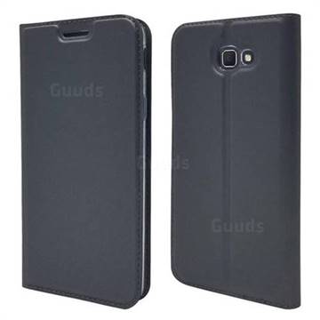 Ultra Slim Card Magnetic Automatic Suction Leather Wallet Case for Samsung Galaxy J5 Prime - Star Grey