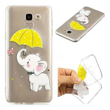 Umbrella Elephant Super Clear Soft TPU Back Cover for Samsung Galaxy J6 (2018) SM-J600F