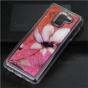 Lotus Glassy Glitter Quicksand Dynamic Liquid Soft Phone Case for Samsung Galaxy J6 (2018) SM-J600F