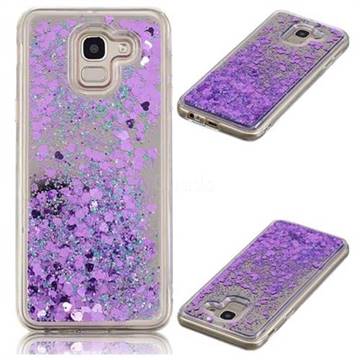Glitter Sand Mirror Quicksand Dynamic Liquid Star TPU Case for Samsung Galaxy J6 (2018) SM-J600F - Purple