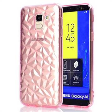 Diamond Pattern Shining Soft TPU Phone Back Cover for Samsung Galaxy J6 (2018) SM-J600F - Pink