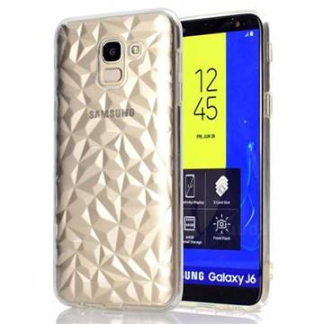 Diamond Pattern Shining Soft TPU Phone Back Cover for Samsung Galaxy J6 (2018) SM-J600F - Transparent