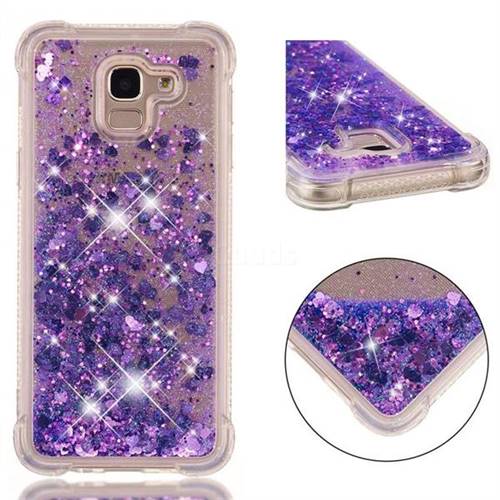 Dynamic Liquid Glitter Sand Quicksand Star TPU Case for Samsung Galaxy J6 (2018) SM-J600F - Purple