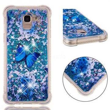 Flower Butterfly Dynamic Liquid Glitter Sand Quicksand Star TPU Case for Samsung Galaxy J6 (2018) SM-J600F
