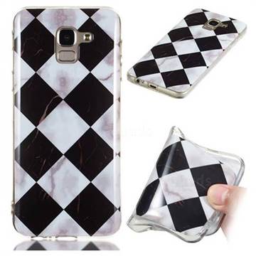 Black and White Matching Soft TPU Marble Pattern Phone Case for Samsung Galaxy J6 (2018) SM-J600F