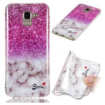 Love Smoke Purple Soft TPU Marble Pattern Phone Case for Samsung Galaxy J6 (2018) SM-J600F