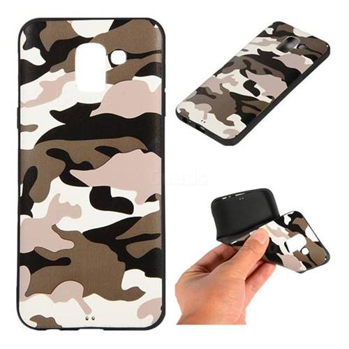 Camouflage Soft TPU Back Cover for Samsung Galaxy J6 (2018) SM-J600F - Black White