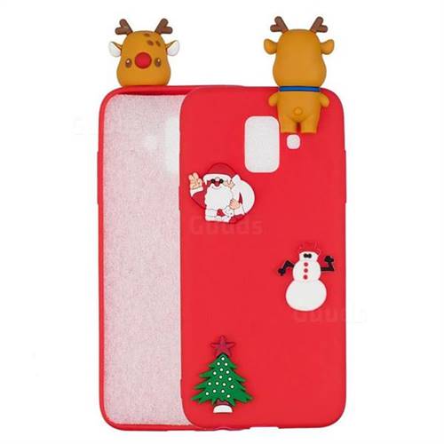 Red Elk Christmas Xmax Soft 3D Silicone Case for Samsung Galaxy J6 (2018) SM-J600F