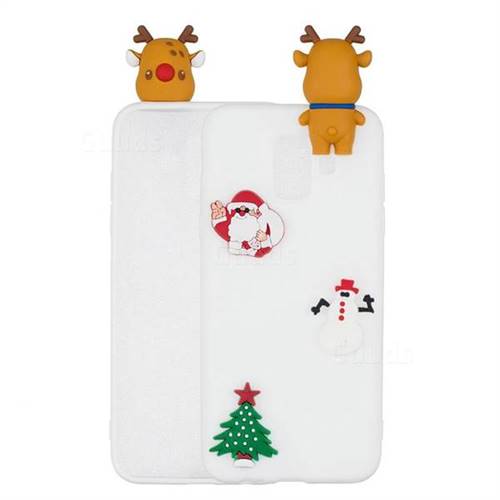 White Elk Christmas Xmax Soft 3D Silicone Case for Samsung Galaxy J6 (2018) SM-J600F