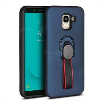 Raytheon Multi-function Ribbon Stand Back Cover for Samsung Galaxy J6 (2018) SM-J600F - Blue